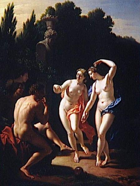 Pieter van der Werff Deux femmes dansant devant un berger jouant du pipeau, dit aussi Nymphes dansant France oil painting art